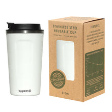 Load image into Gallery viewer, Bygreen KimiKim Organics Insulated Coffee Cup White 510ml
